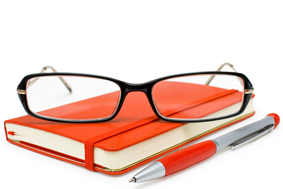 Glasses on Book