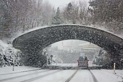 Pic showing a van driving in snowy weather: Winter is Coming