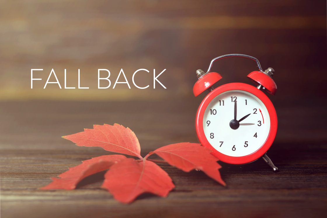 Fall Back! The clocks are turning back.